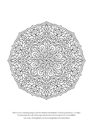 Free Abstract Mandala Colouring Page