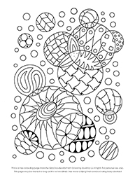 Free Easy Doodle Abstract Colouring Page