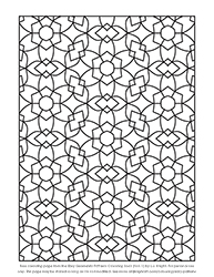 Free Easy Geometric Patterns Colouring Book (Volume 1) Colouring Page by L.J. Knight