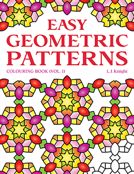 Easy Geometric Patterns Coloring Book (Volume 1) by L.J. Knight