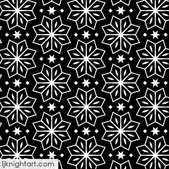 black and white single flower patterns