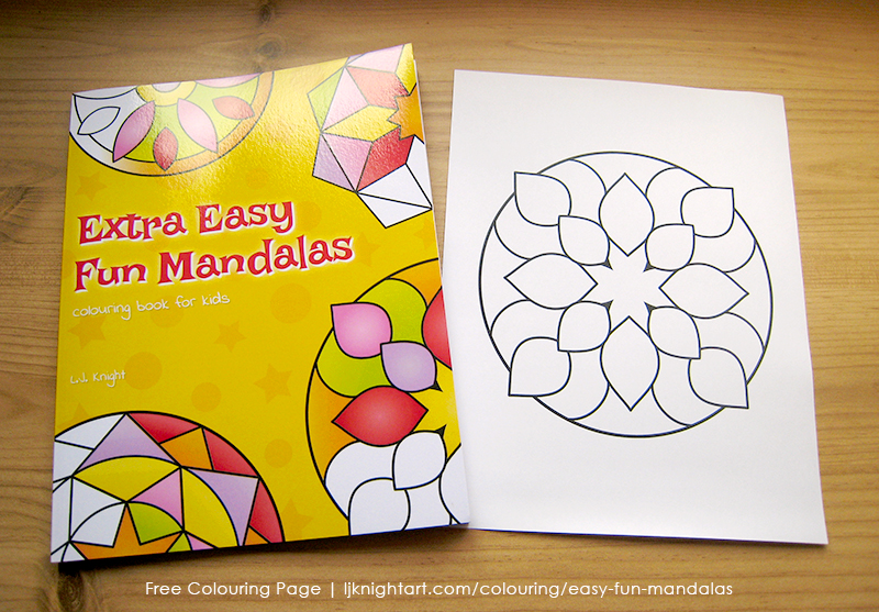 Basic Simple Mandala Shape for Coloring for beginners and children