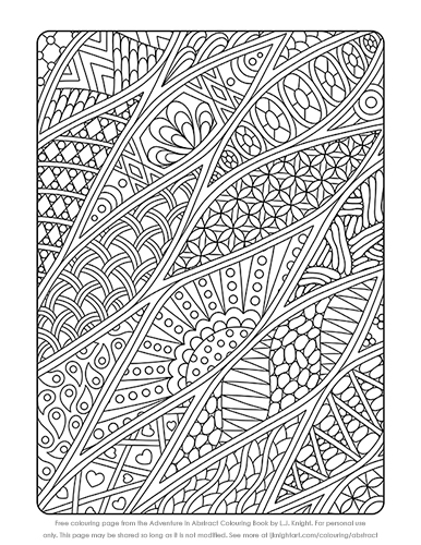 New Book – Adventure in Abstract Colouring Book
