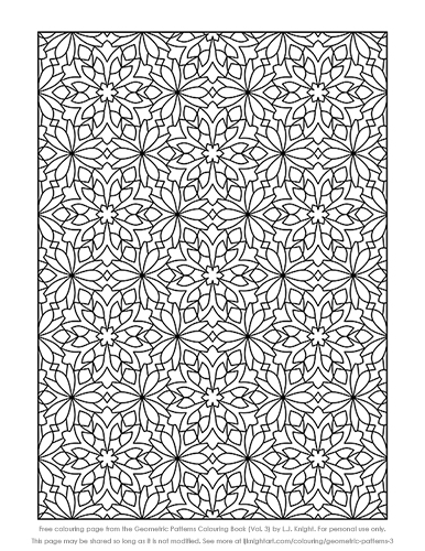 Geometric Pattern Coloring Book For Adults Volume 42: Geometry