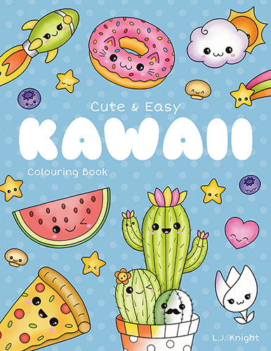 NEW Cute Coloring Book Set W/ Color Pencils, 150 Stickers Kawaii By Bookoli  UK