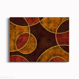 Circles #1 - Brown and Orange Abstract Painting