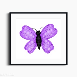 Purple Butterfly Art Print