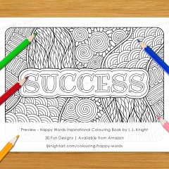 Happy Words Inspirational Colouring Book