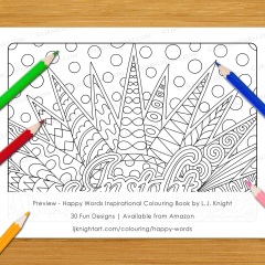 Happy Words Inspirational Colouring Book