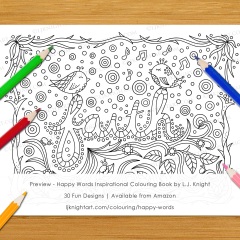 Happy Words Inspirational Colouring Book