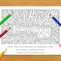 Happy Words Inspirational Colouring Book