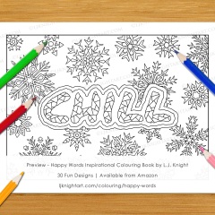 Happy Words Inspirational Colouring Book