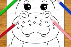 Very Easy Animal Faces Colouring Book for Toddlers and Young Kids | L.J ...